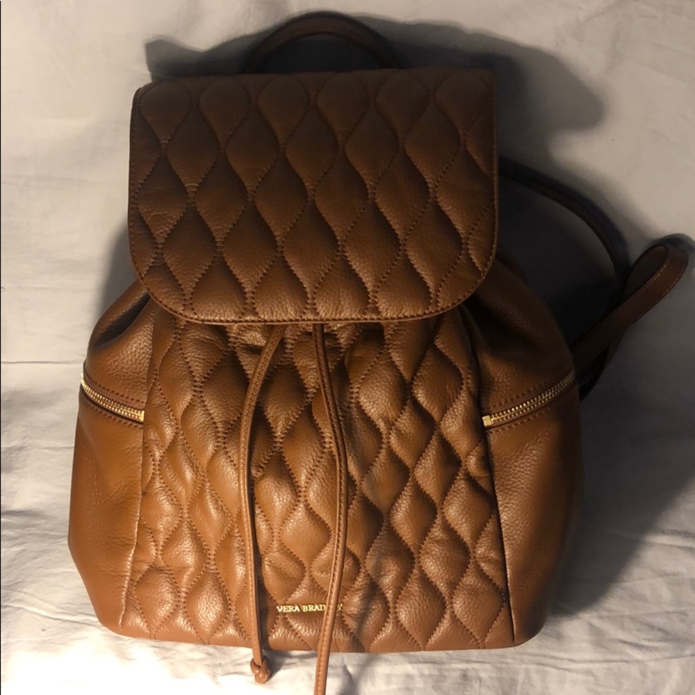 Quilted leather Vera Bradley backpack - BRAND NEW!